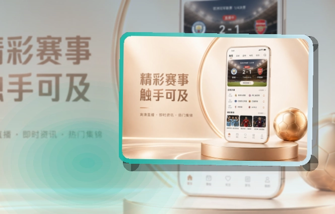 路径式引导 · 手机赛事中心 · 赛事内容随身带走界面展示